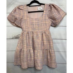 Tuckernuck Hyacinth House Pastel Tweed Mini Dress